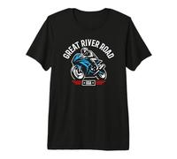 Diseño de Motocicleta Great River Road USA Camiseta Premium