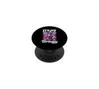 Diseño de Motociclista de Motocross It Is My Birthday PopSockets PopGrip Adhesivo