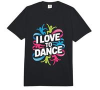 Diseño de Movimiento Colorido I Love To Dance Comfort Colors Adult Heavyweight T-Shirt