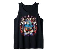 Diseño de Muscle Car Hotrod de Main Street Speed Shop USA Camiseta sin Mangas