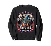Diseño de Muscle Car Hotrod de Main Street Speed Shop USA Sudadera