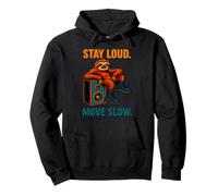 Diseño de música de Perezoso Divertido con Movimiento Lento y Divertido de Stay Loud Sudadera con Capucha