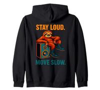 Diseño de música de Perezoso Divertido con Movimiento Lento y Divertido de Stay Loud Sudadera con Capucha