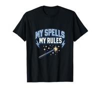 Diseño de My Spells My Rules Magic Confidence Wizard Camiseta