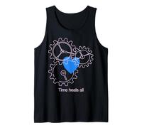 Diseño de neón Time Heals All Heart & Gear Camiseta sin Mangas