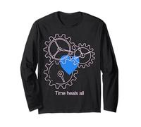 Diseño de neón Time Heals All Heart & Gear Manga Larga