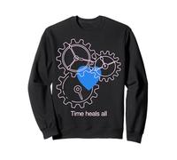 Diseño de neón Time Heals All Heart & Gear Sudadera