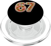 Diseño de número 67 de Navidad de Pan de Jengibre PopSockets PopGrip para MagSafe