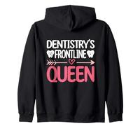 Diseño de Odontología para Mujeres Recepcionista Dental Sudadera con Capucha