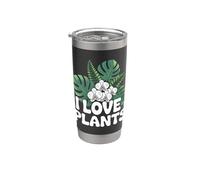 Diseño de orquídea Monstera I Love Plants Vaso térmico de acero inoxidable de doble pared
