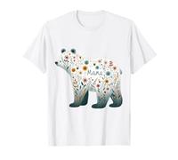 Diseño de Oso Floral Acuarela Madre Amorosa Camiseta
