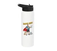 Diseño de padre de dibujos animados divertidos de Diaper Stainless Steel Insulated Water Bottle