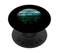 Diseño de Paisaje, montaña, Naturaleza, árboles y bosques PopSockets PopGrip Adhesivo
