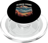 Diseño de Paisaje Urbano de montaña de Colorado Springs PopSockets PopGrip para MagSafe