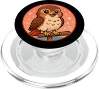 Diseño de pájaro Animado de halcón de Cola roja súper Lindo PopSockets PopGrip para MagSafe