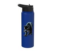 Diseño de Pantera Maya de México Azteca Stainless Steel Insulated Water Bottle