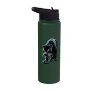 Diseño de Pantera Maya de México Azteca Stainless Steel Insulated Water Bottle