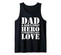 Diseño de papá a Hijo héroe Hija Primer Amor Padre Camiseta sin Mangas
