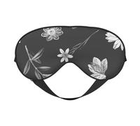 Diseño de papel tapiz de flores negras, Cubreojos completos Antifaz bloqueador de luz Antifaz para dormir Antifaz suave con los ojos vendados Noche