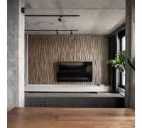 Diseño de Pared de Madera Recubrimiento mural en madera, aspecto 3D, paneles murales de roble natural, modelo Correctus (1 m²).