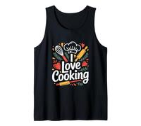 Diseño de pasión culinaria I Love Cooking Camiseta sin Mangas