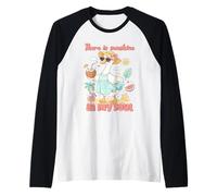 Diseño de Pato con Texto en inglés There is Sunshine in My Soul Camiseta Manga Raglan