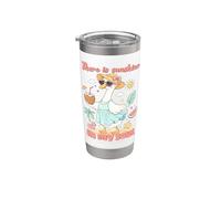 Diseño de pato con texto en inglés "There is Sunshine in My Soul Vaso térmico de acero inoxidable de doble pared