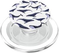 Diseño de patrón de ballena Save The Whales PopSockets PopGrip para MagSafe