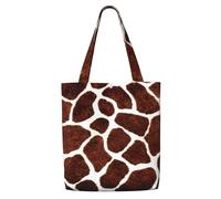 Diseño de patrón de jirafa africana，Bolsas de supermercado reutilizables, bolsas de compras, bolsas de lona de gran capacidad, bolso de hombro