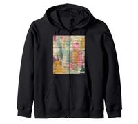 Diseño de patrón de Medios Coloridos Vintage Sudadera con Capucha