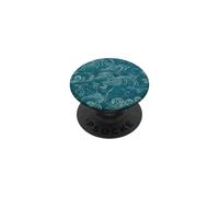 Diseño de patrón sin Bordes de Sea Ocean Waves 5 PopSockets PopGrip Adhesivo