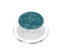 Diseño de patrón sin Bordes de Sea Ocean Waves 5 PopSockets PopGrip para MagSafe