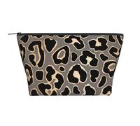 Diseño De Patrones Sin Fisuras De Leopardo En Oro De Lujo, Bolsa de artículos de tocador Bolsa de Maquillaje Bolsa de cosméticos Bolsa de artículos de tocador de Viaje portátil