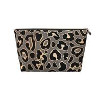 Diseño De Patrones Sin Fisuras De Leopardo En Oro De Lujo, Bolsa de Maquillaje Bolsa de cosméticos Bolsa de artículos de tocador de Viaje portátil Bolsa de artículos de tocador