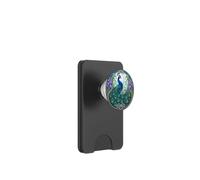 Diseño de Pavo Real Art Nouveau Elegante pájaro PopSockets PopWallet para MagSafe