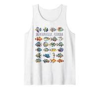 Diseño de Peces Coloridos de Jacksonville Florida Camiseta sin Mangas