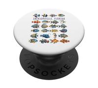 Diseño de Peces Coloridos de Jacksonville Florida PopSockets PopGrip Adhesivo
