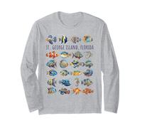 Diseño de Peces Coloridos de la Isla de San Jorge Florida Manga Larga