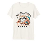 Diseño de Perezoso Experto en Nivel de procrastinación Camiseta Premium