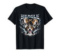 Diseño de Perro Beagle Heavy Metal Estilo Pirata Camiseta