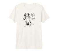 Diseño de Perro Brittany Let's Go! - Happy Brittany Dog Design Camiseta Premium