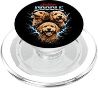 Diseño de Perro Pirata de Metal Pesado de Golden Doodle PopSockets PopGrip para MagSafe