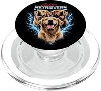Diseño de Perro Pirata de Metal Pesado de Golden Retriever PopSockets PopGrip para MagSafe