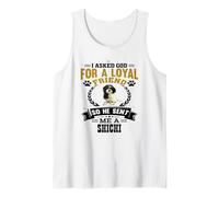 Diseño de Perro ShiChi I Asked God for a Loyal Friend Camiseta sin Mangas