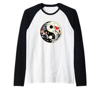 Diseño de pez Yin Yang Koi Camiseta Manga Raglan