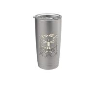 Diseño de plano técnico del baterista de Vitruvio de cuatro brazos Vaso térmico de acero inoxidable de doble pared