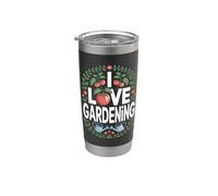 Diseño de planta de tomate I Love Gardening Vaso térmico de acero inoxidable de doble pared