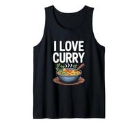 Diseño de plato sabroso I Love Curry Camiseta sin Mangas