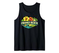 Diseño de Playa de Orange Beach Alabama Tropical Island Camiseta sin Mangas
