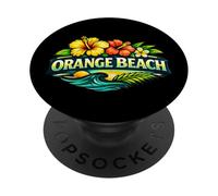 Diseño de Playa de Orange Beach Alabama Tropical Island PopSockets PopGrip Adhesivo